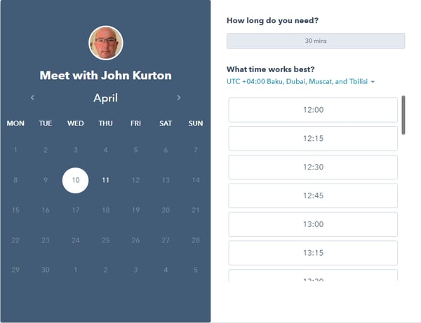 Book a Meeting with John