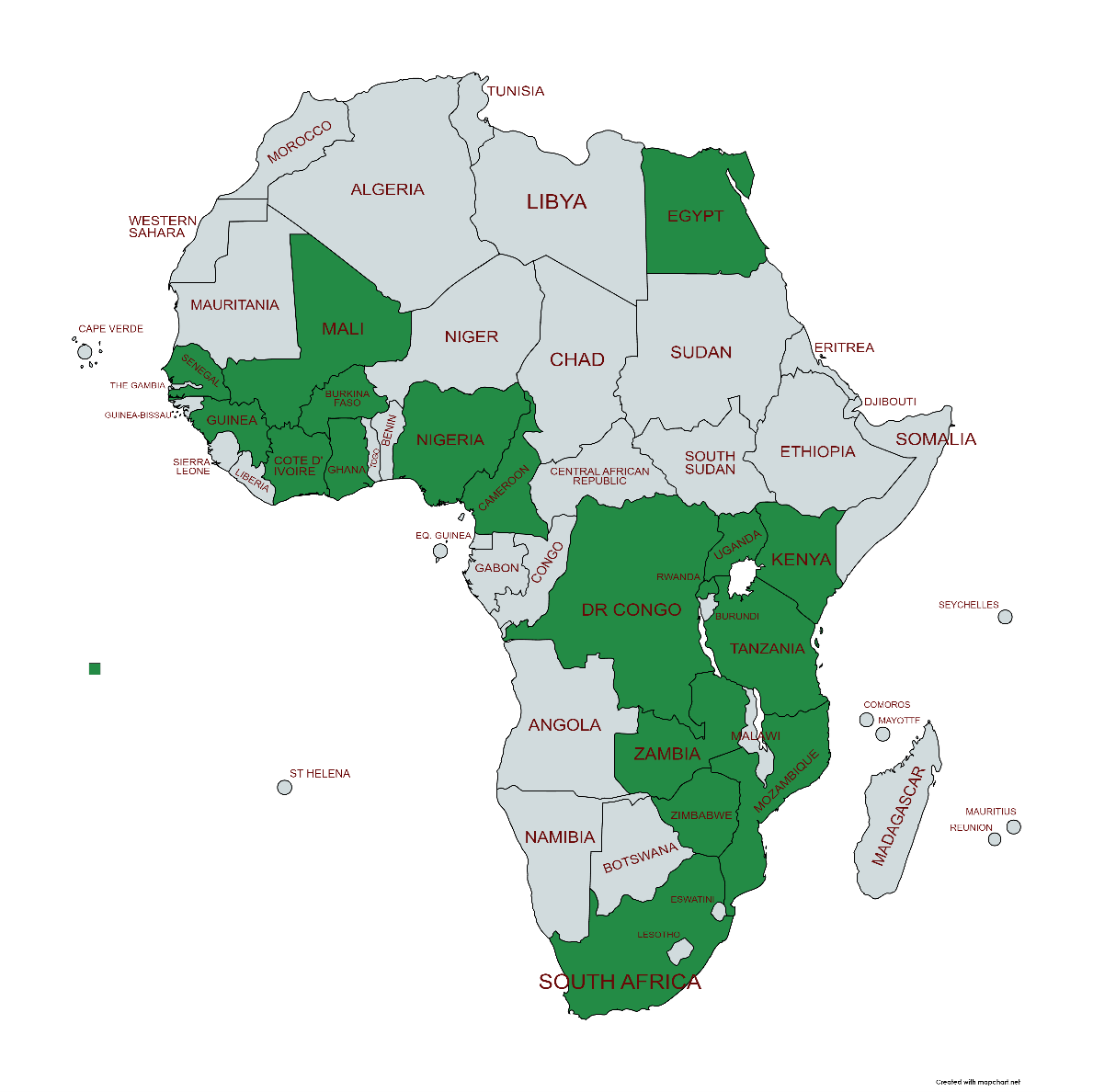 Cellulant PGL African Map December 2021